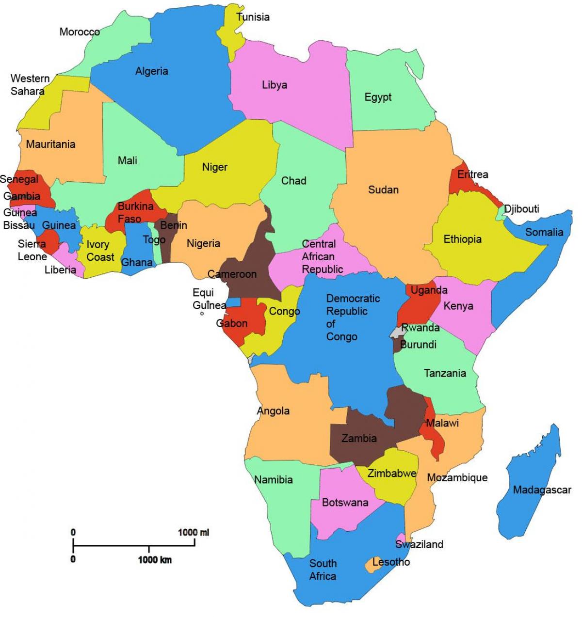 zemljevid afrike prikazuje tanzanija