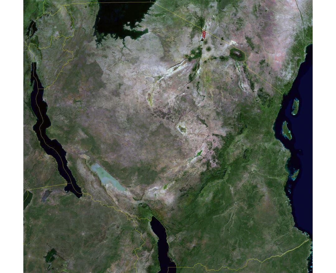 Zemljevid sat tanzanija