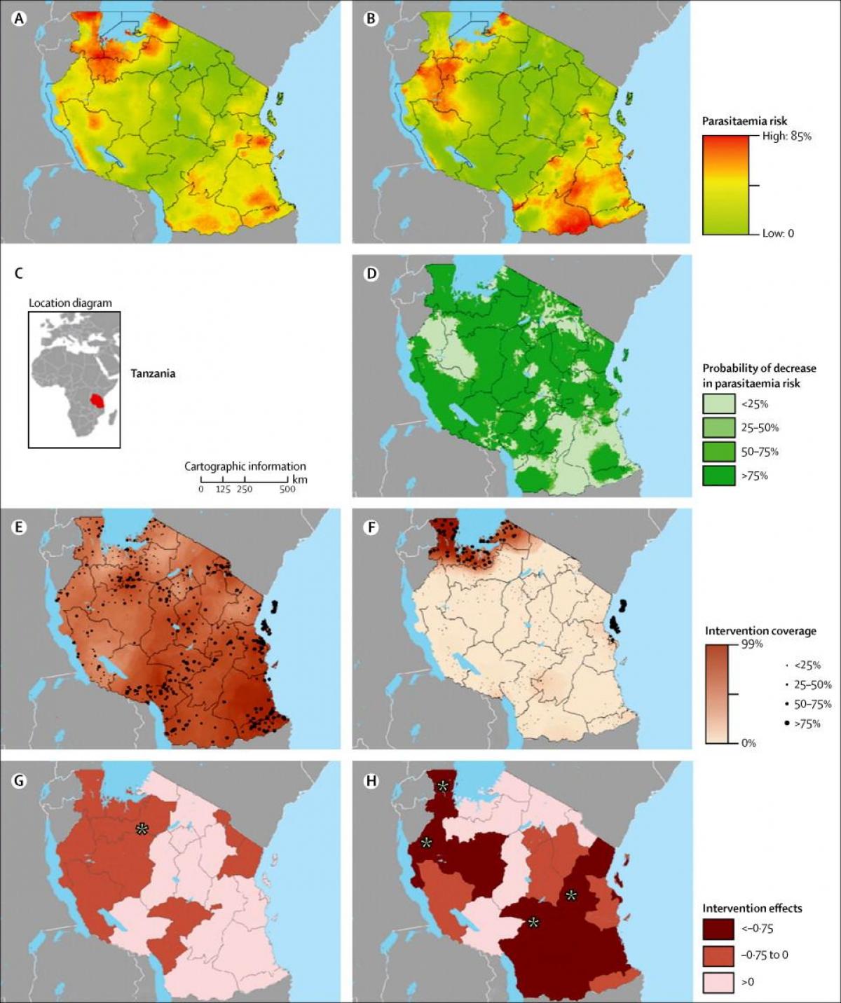 Zemljevid tanzanija malarija 