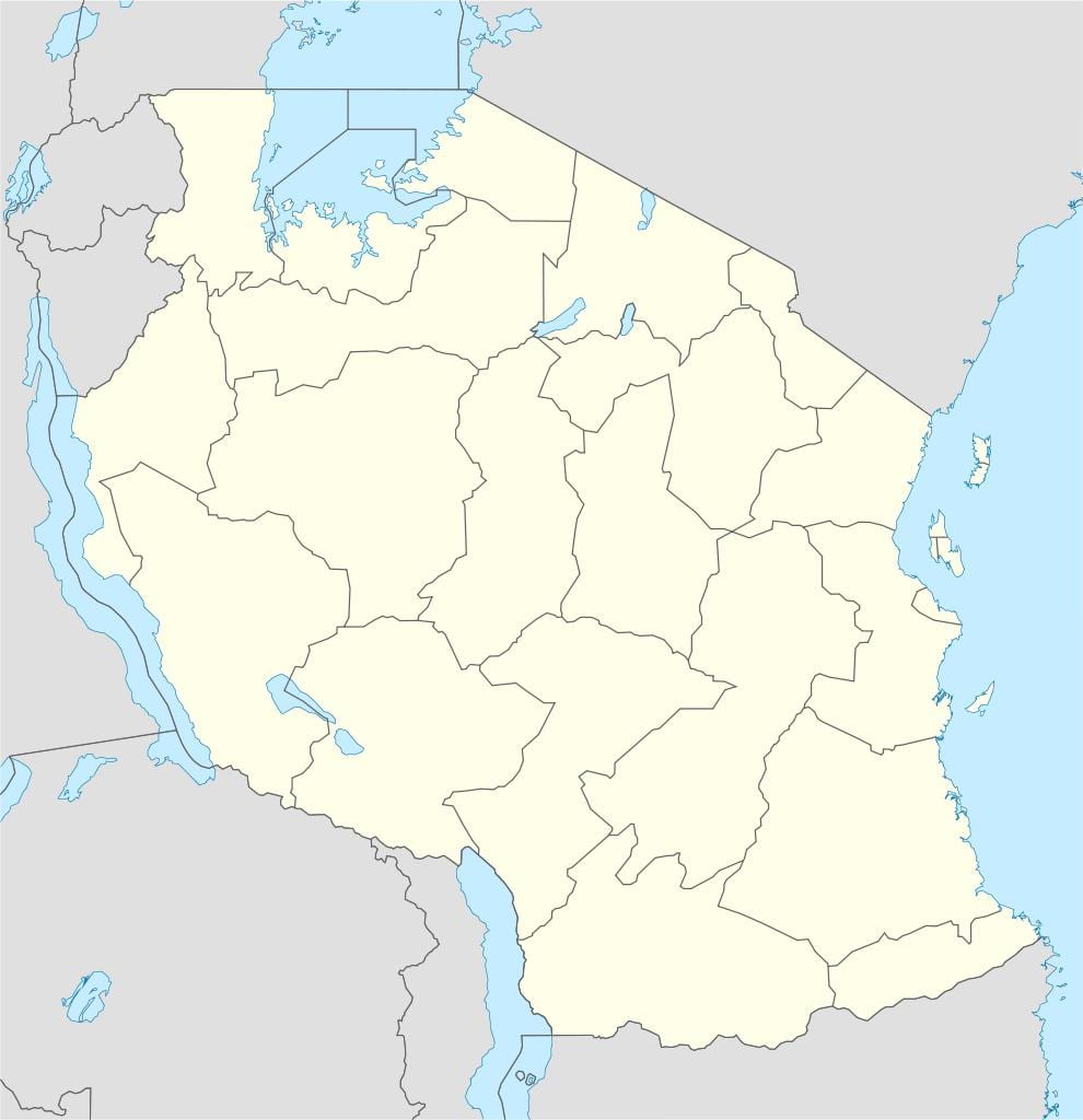 Zemljevid tanzanija vektor