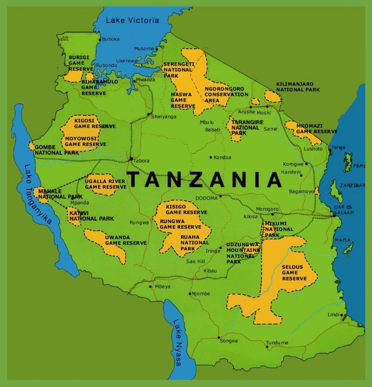 zemljevid tanzanija