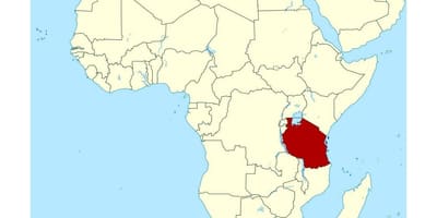 Zemljevid lokacije tanzanija na svetu 
