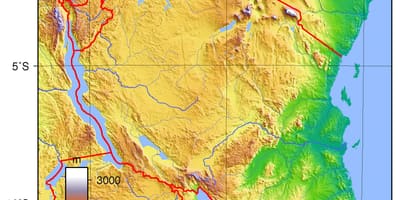 Tanzanija topografskih zemljevidov