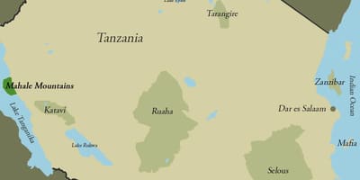 Zemljevid tanzanija gora