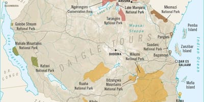 Zemljevid tanzanija igra rezerve