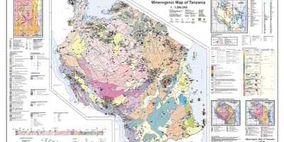 Geologija in mineralnih zemljevid tanzanija