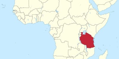 Tanzanija na zemljevidu afrike