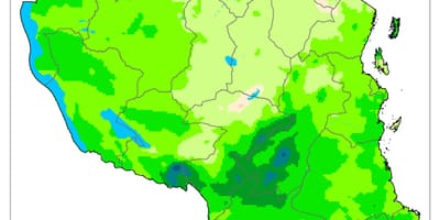 Zemljevid tanzanija podnebje