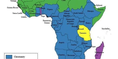 Zemljevid tanzanija vere