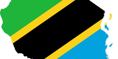 Zemljevid tanzanija zastavo
