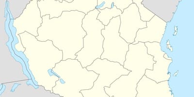 Zemljevid tanzanija vektor